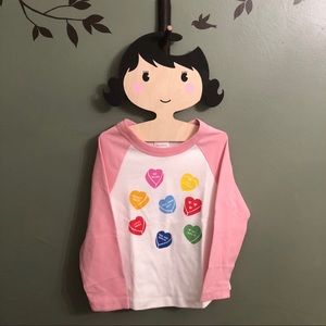 NWT Hanna Andersson Candy Hearts Tee